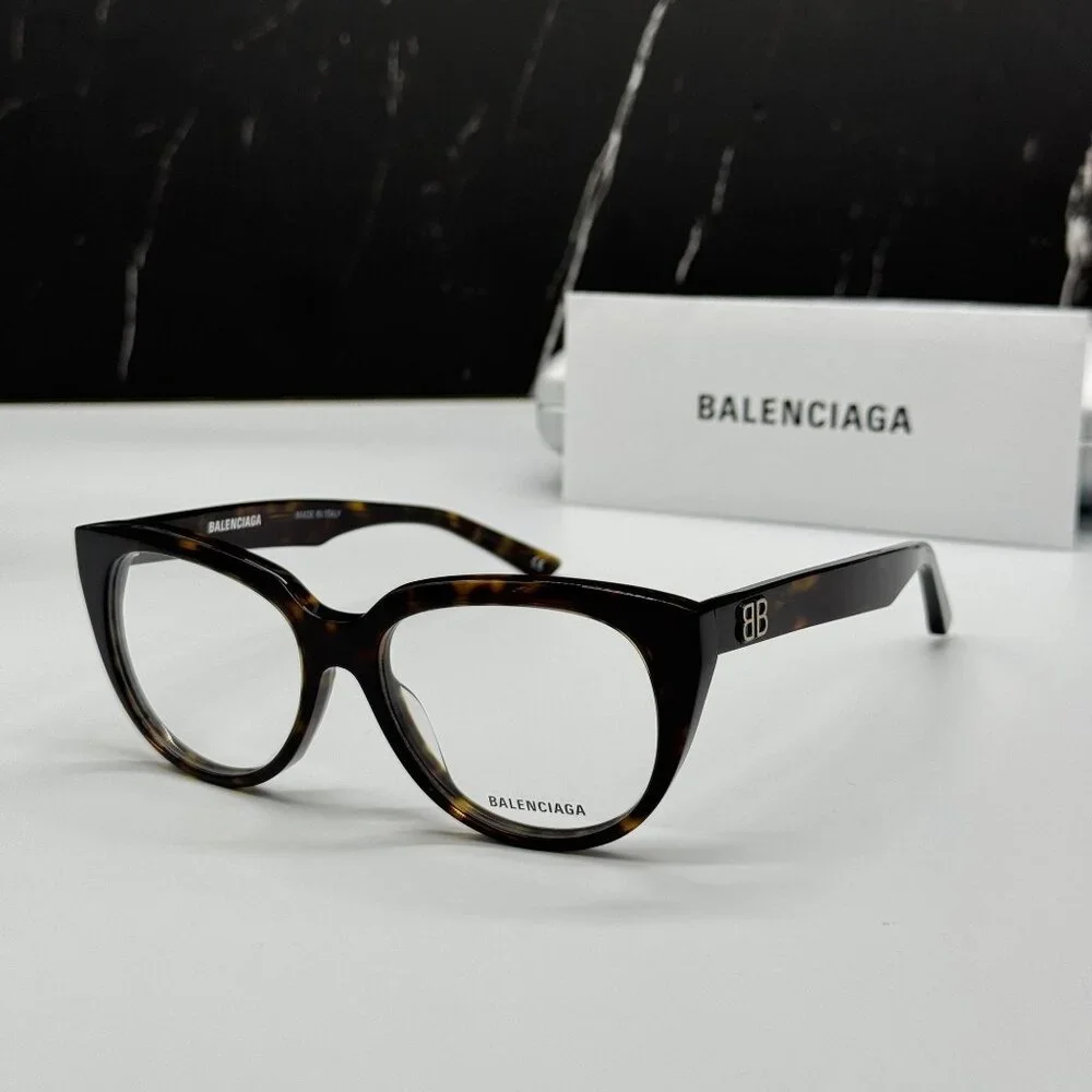 NEW BALENCIAGA BB0131O 005 CAT EYE DARK HAVANA WOMEN EYEGLASSES BALENCIAGA